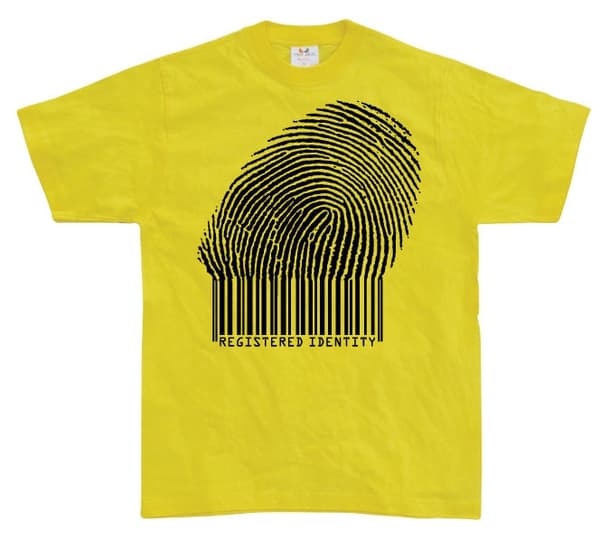 Registered Identity T-Shirt Yellow Small