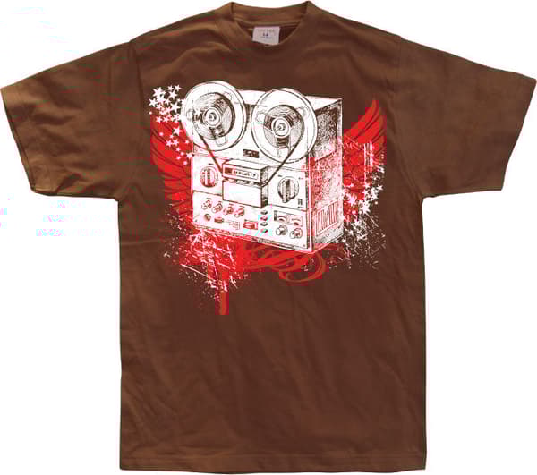 Reel Recorder T-Shirt Brown XX-Large