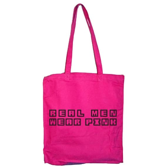 Real Men Wear Pink Tote Bag Pink