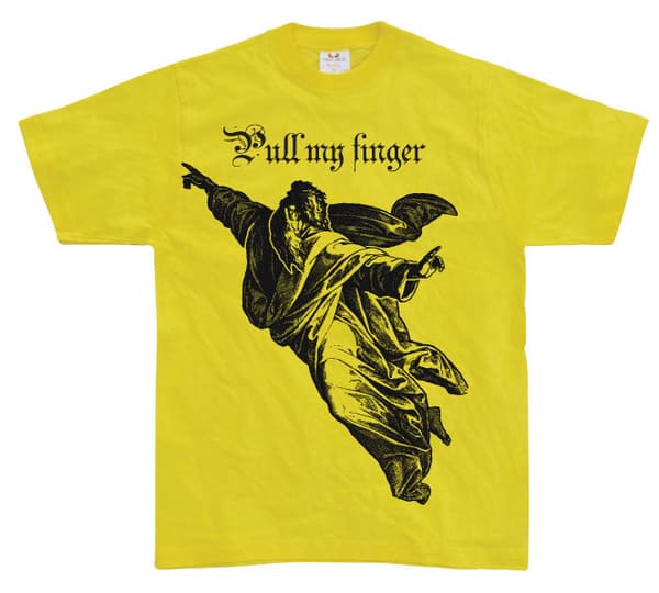 Pull My Finger T-Shirt Yellow Small