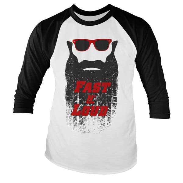 Fast N' Loud Kaufman Beard Baseball Long Sleeve Tee Large