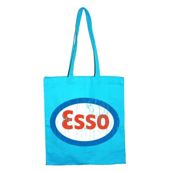 Esso Distressed Tote Bag Turquoise