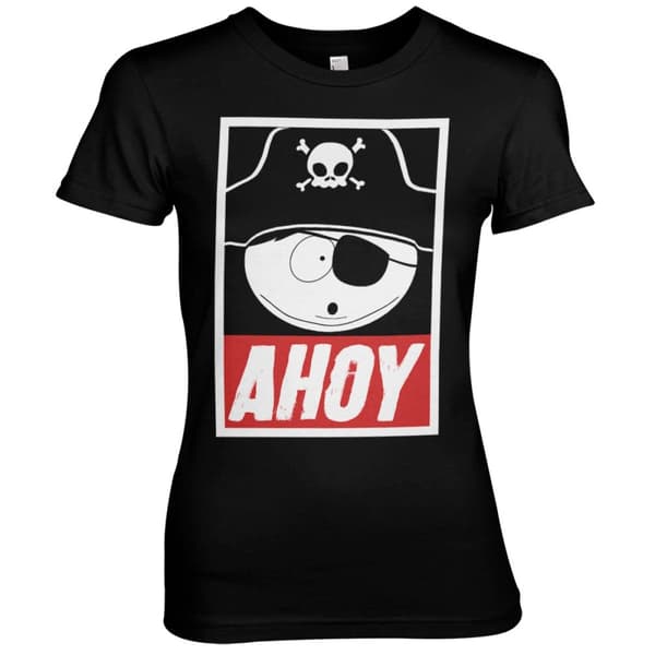 Eric Cartman - Ahoy Girly Tee Black Large