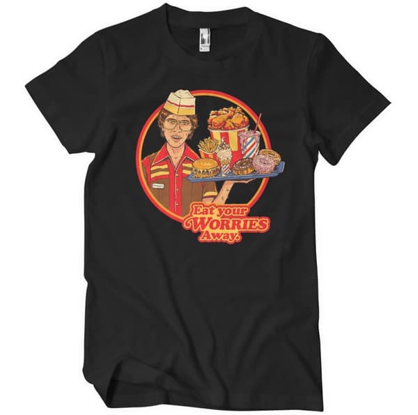 Eat Your Worries Away T-Shirt Black XX-Large