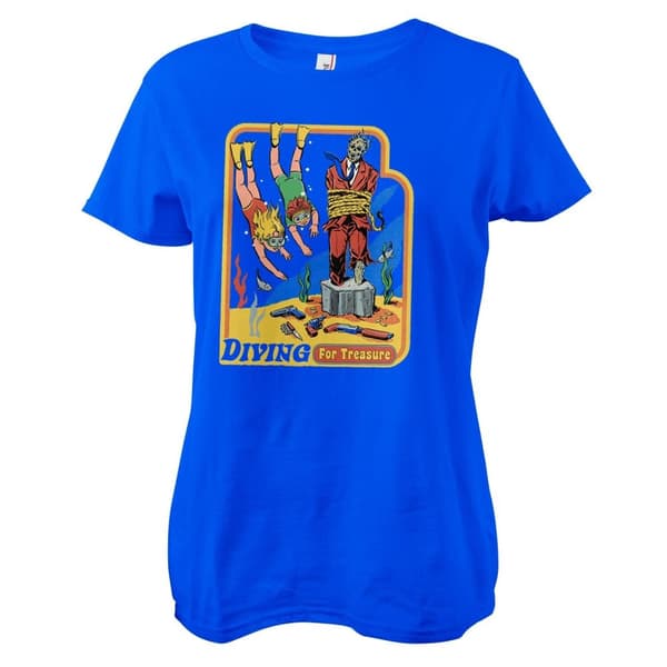 Diving For Treasure Girly Tee Blue Large