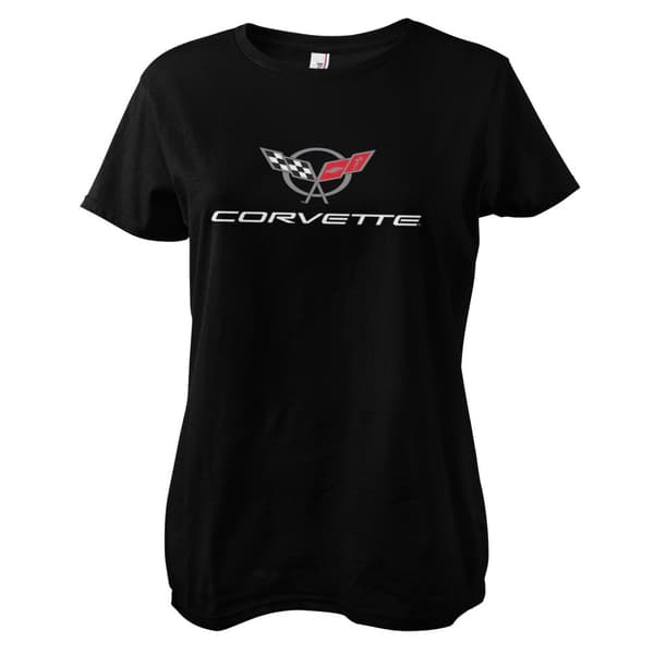 Corvette C5 Logo Girly Tee Black XX-Large