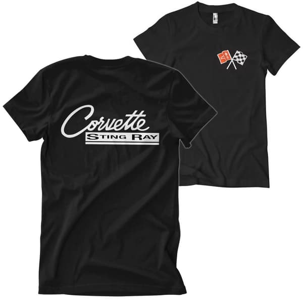 Corvette C2 Stingray T-Shirt Black Small