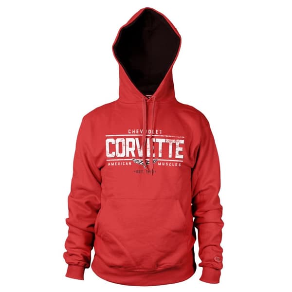 Corvette - American Muscles Hoodie Red Large