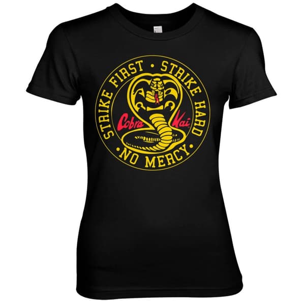 Cobra Kai Round Patch Girly Tee Black X-Large
