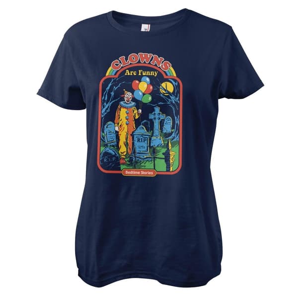 Clowns Are Funny Girly Tee Navy Large