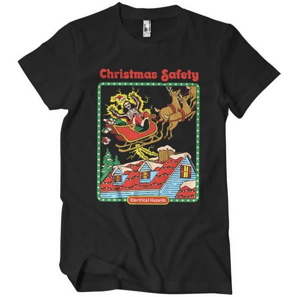 Christmas Safety T-Shirt Black XX-Large