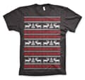 Miniatyrbild 3 av 5: Christmas Knit Pattern White/Red T-Shirt