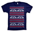 Miniatyrbild 5 av 5: Christmas Knit Pattern White/Red T-Shirt
