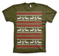 Miniatyrbild 1 av 5: Christmas Knit Pattern White/Red T-Shirt
