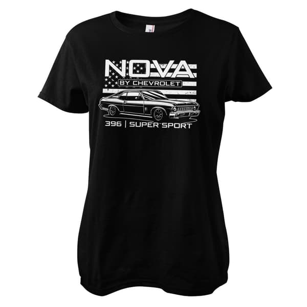 Chevrolet Nova 396 Super Sport Girly Tee Black Small