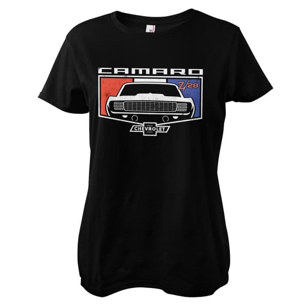 Chevrolet Camaro Emblem Girly Tee Black X-Large