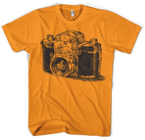 Camera Draft T-Shirt Orange X-Large