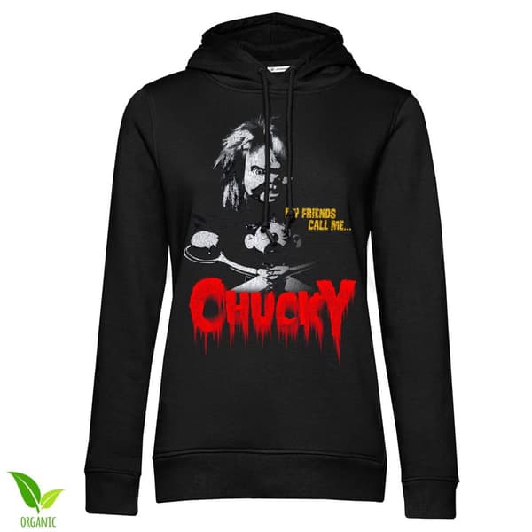 Call Me Chucky Girls Hoodie Black Medium