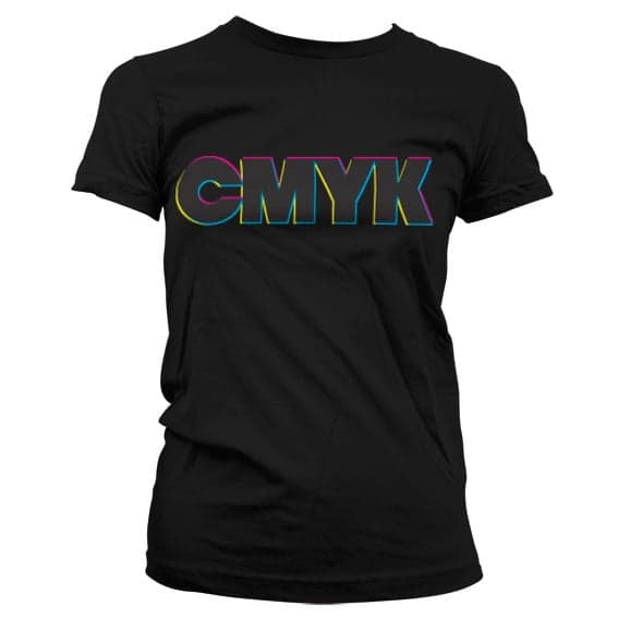 CMYK Girly T-Shirt Black Large