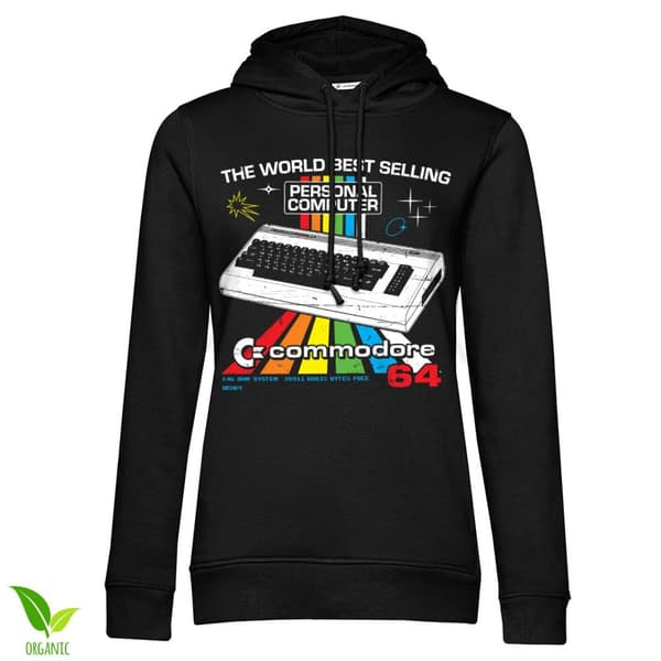 C64 Personal Computer Girls Hoodie Black Medium