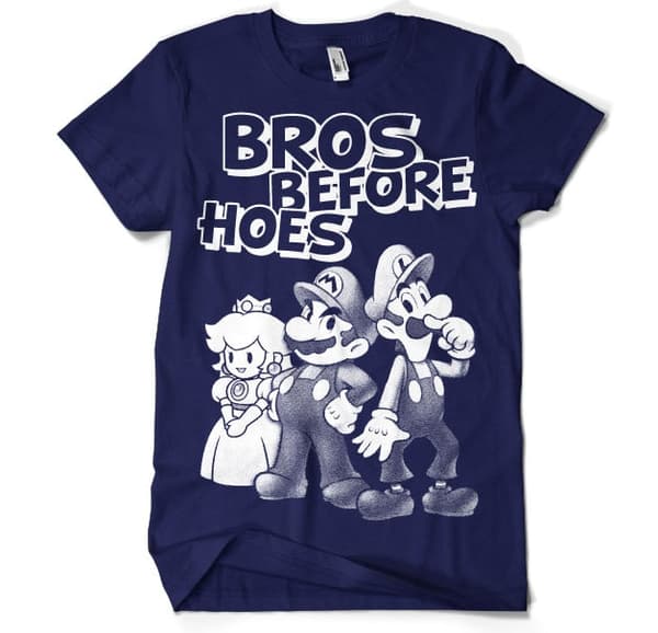 Bros Before Hoes T-Shirt Navy XX-Large