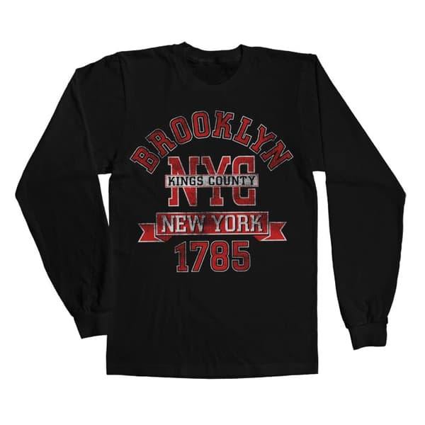 Brooklyn New York Long Sleeve Tee Black Small