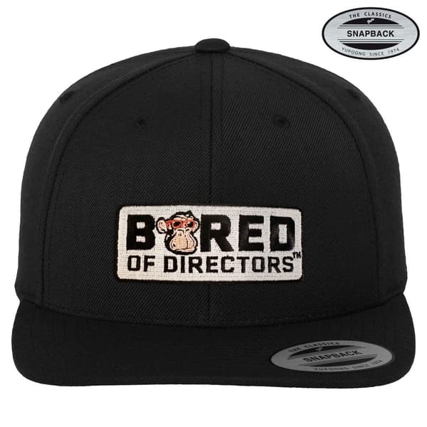 Bored Of Directors Logo Premium Snapback Cap Black