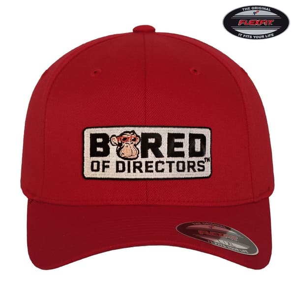 Bored Of Directors Logo Flexfit Cap Red S/M