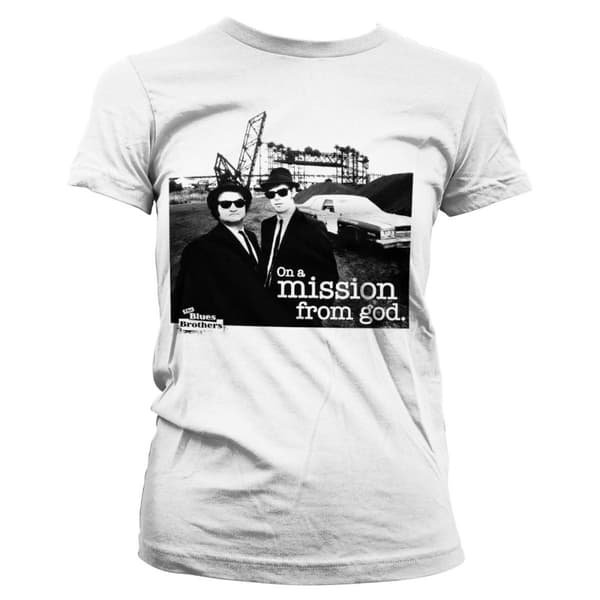 Blues Brothers Photo Girly Tee White Medium