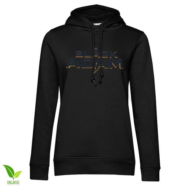 Black Adam Dark Logo Girls Hoodie Black Large