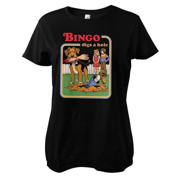Bingo Digs A Hole Girly Tee Black X-Large