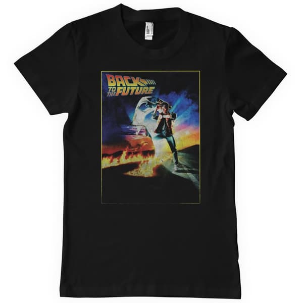 Back To The Future Vintage Poster T-Shirt Black X-Large