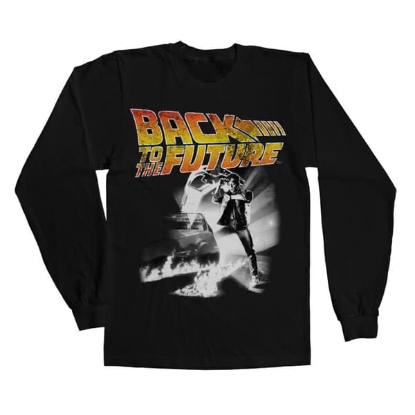 Back To The Future Poster Long Sleeve Tee Black XX-Large
