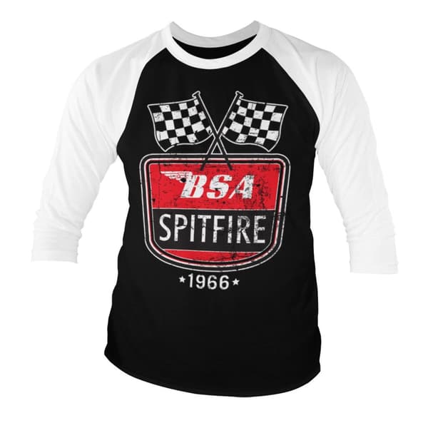 BSA Spitfire 1966 Baseball 3/4 Sleeve Tee Medium