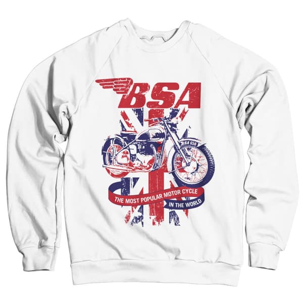 B.S.A. Union Jack Sweatshirt White Medium