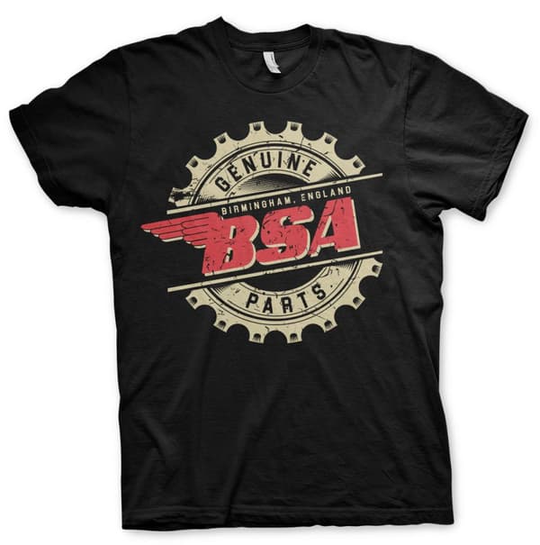 B.S.A. Genuine Parts T-Shirt Black Small