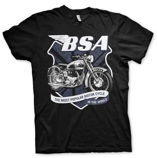 B.S.A. 650 Shield T-Shirt Black Small