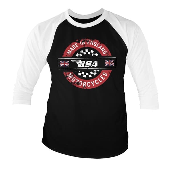 B.S.A. - Made In England Baseball 3/4 Sleeve Tee Small