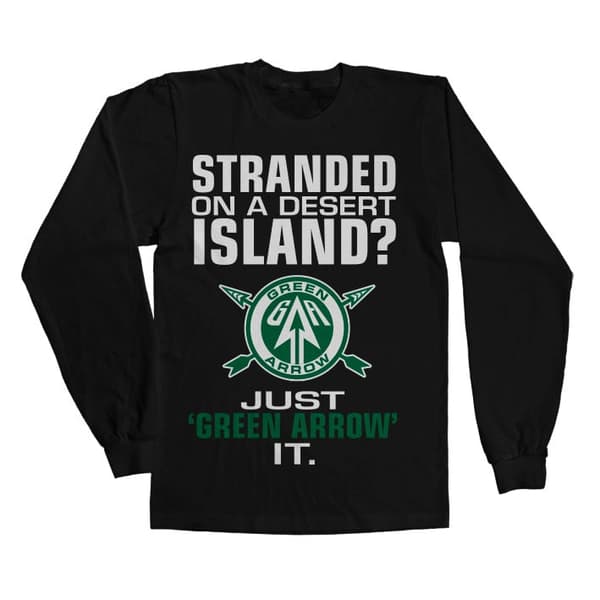 Arrow - Just Green Arrow It Long Sleeve Tee Black X-Large
