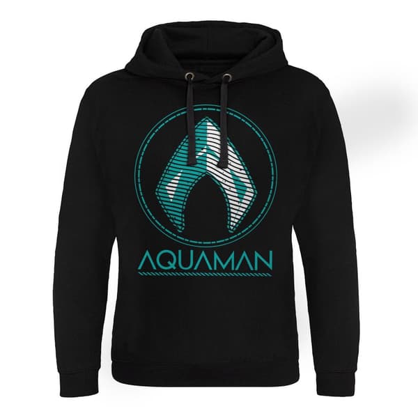 Aquaman - Distressed Shield Epic Hoodie Black XX-Large