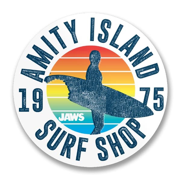 Amity Island Surf Shop Since 1975 Sticker