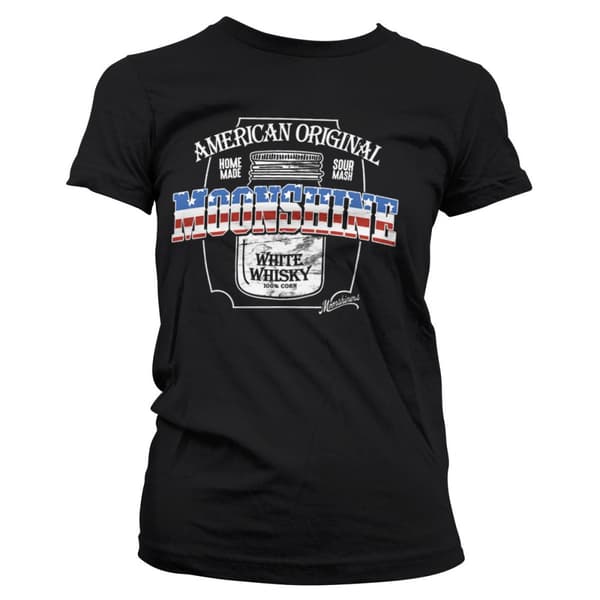 American Original Moonshine Girly Tee Black Small