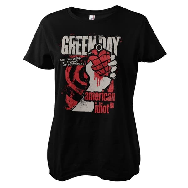 American Idiot Spiral Arm Girly Tee Black Large