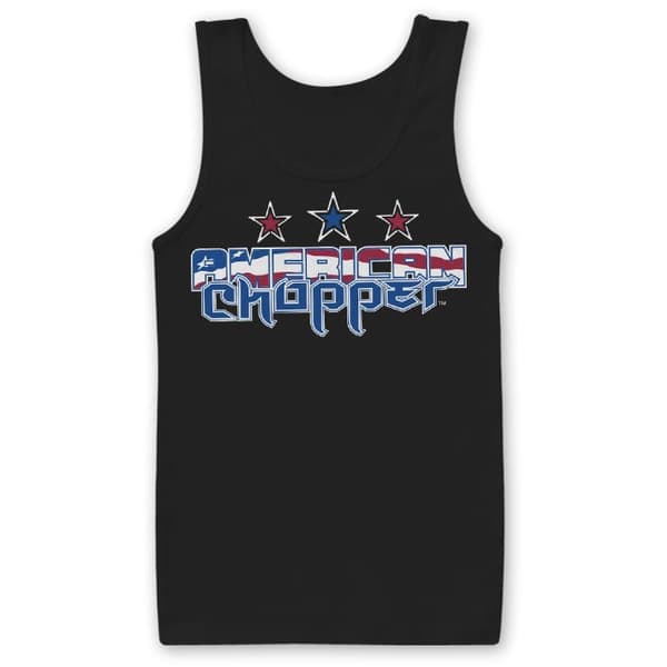 American Chopper Flag Logo Tank Top Black Small