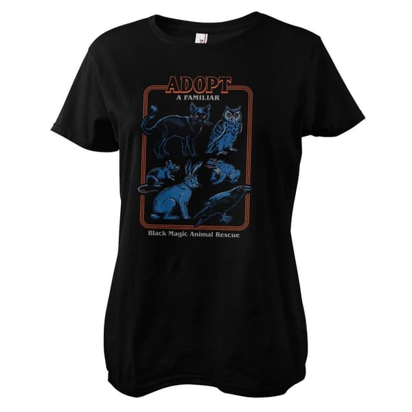 Adopt A Familiar Girly Tee Black X-Large