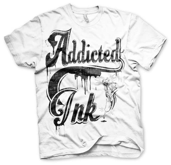 Addicted To Ink T-Shirt White Large