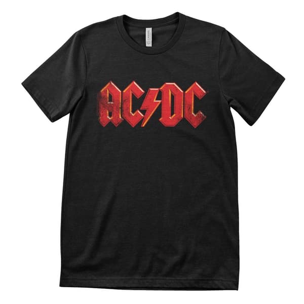AC/DC Distressed Logo T-Shirt Black Medium