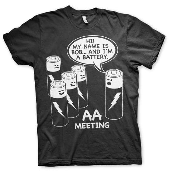 AA Battery Meeting T-Shirt Black Medium