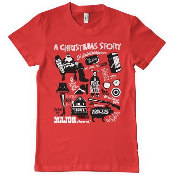 A Christmas Story icons T-Shirt Red Small
