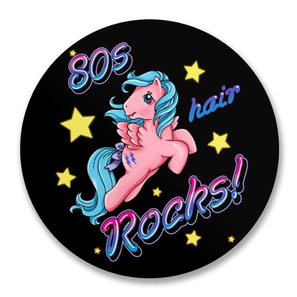 80's Hair Rocks Sticker